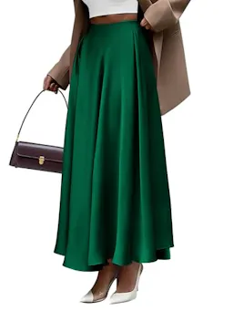 BTFBM Women's Satin Maxi Skirt