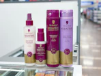 4 schwarzkopf hair care products sitting on a table at walmart