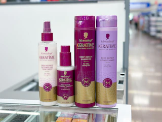 4 schwarzkopf hair care products sitting on a table at walmart