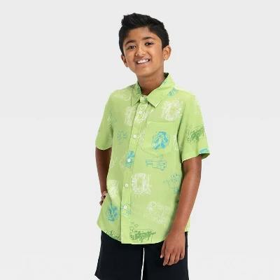 Kids' Minecraft Button-Down Shirt
