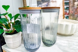 The Popular Magnolia Fluted Glass Tumblers Are Back and Under $10 at Target card image