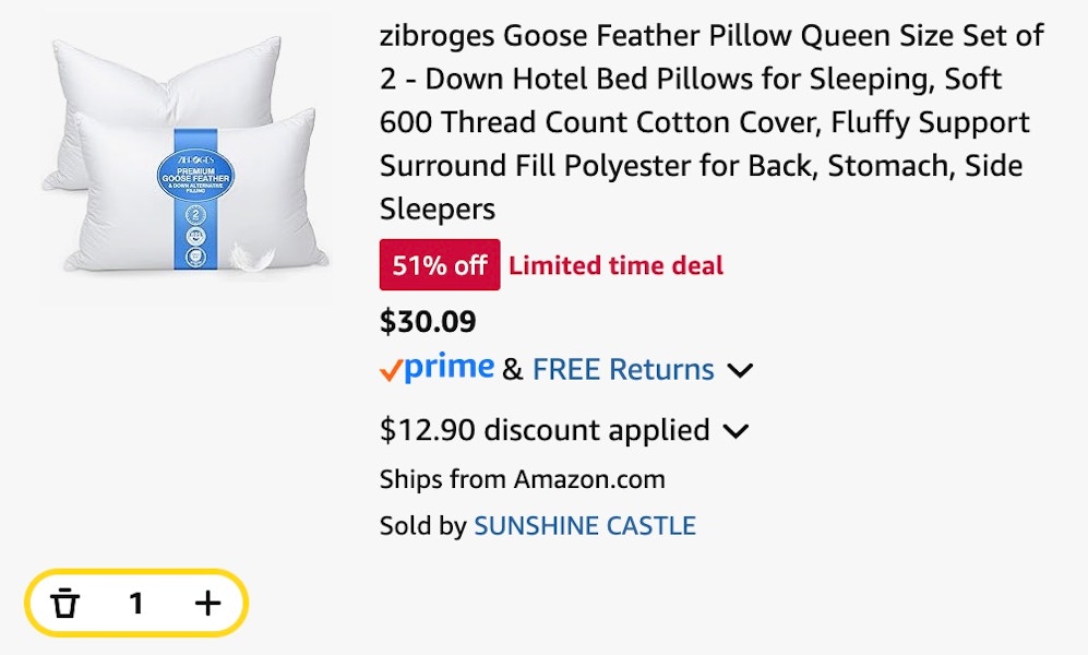 goose feather pillows