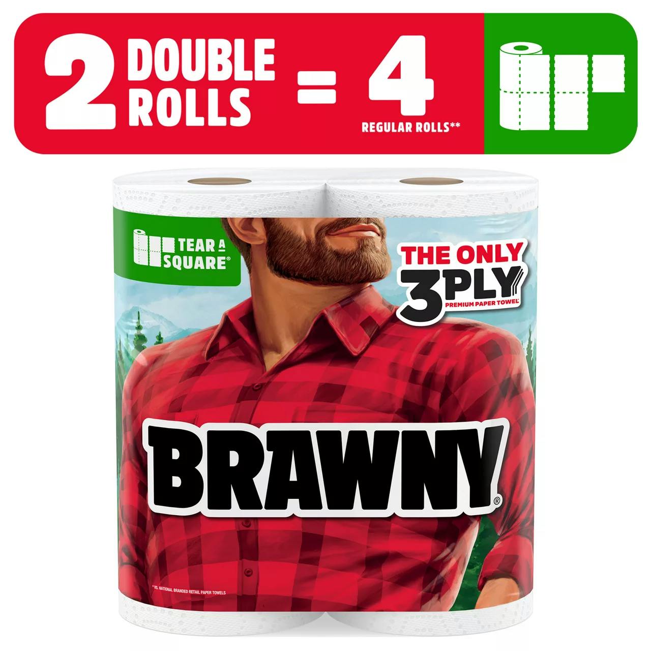 2 Brawny Paper Towels Packs