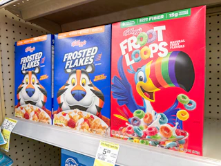 kellogg's cereals on walgreens shelf