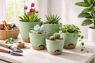 Walmart self-watering plant pots set