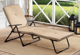 Mainstays Steel Outdoor Chaise Lounge, Just $54 at Walmart (Reg. $98) card image