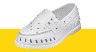 white sperry shoe