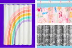 Three Your Zone shower curtain styles 
