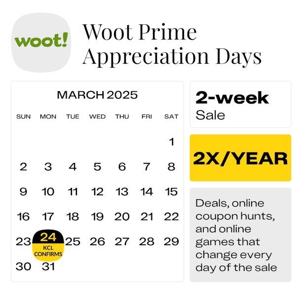 Woot Prime Appreciation Days Sale Dates 2025