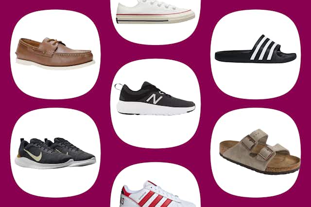 The Best Shoe Deals: $12 Adidas Slides, $26 Birkenstocks, $28 New Balance card image