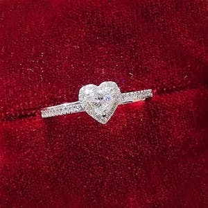 Delicate Heart Love Rings for Women