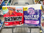 quilted northern and brawny in walgreens cart