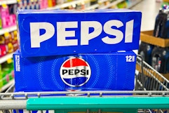 pepsi soda 12-packs in shopping cart