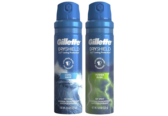 2 Gillette Dry Sprays