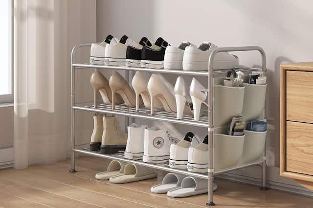 3-Tier Shoe Organizer, Just $12.49 on Amazon (50% Off) card image