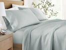 a sheet set on a bed
