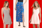 2 women's dresses and 1 maxi skirt