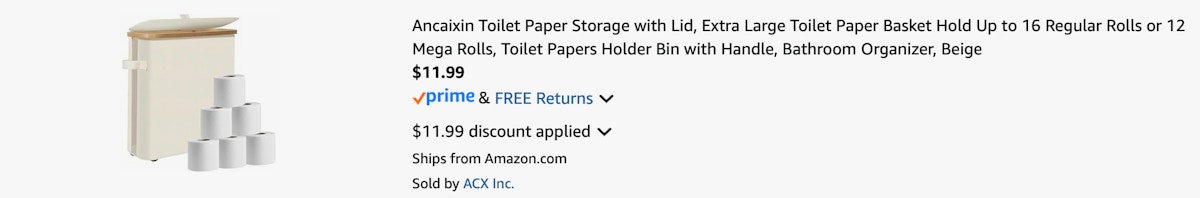 Amazon Toilet Paper Storage 2025