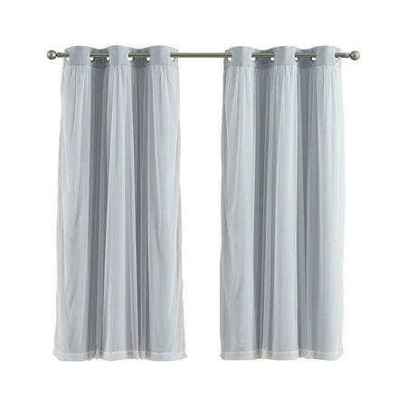 Blackout Curtain Panel with Sheer Overlay
