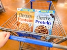 2 Cheerios cereal boxes in Walmart shopping cart