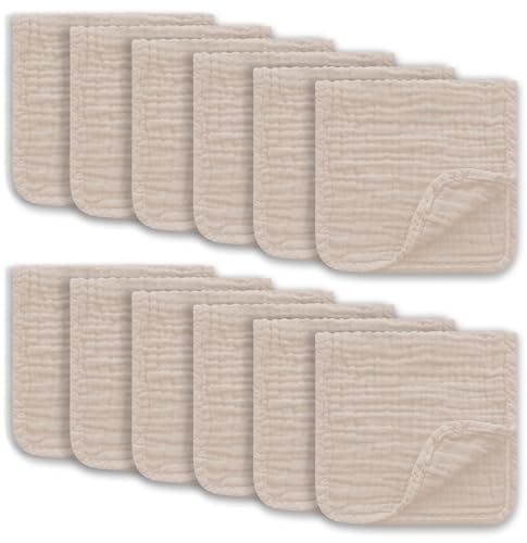 Kids' Muslin Burp Cloths 12-Pack