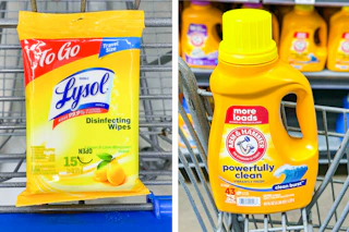 lysol wipes and arm & hammer detergent side by side walmart cash