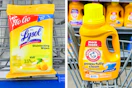 lysol wipes and arm & hammer detergent side by side walmart cash