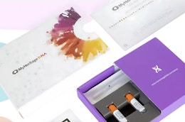 a MyHeritage dna kit in the box