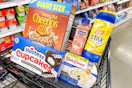 meijer groceries in a shopping cart