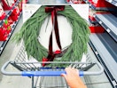 My Texas House Christmas Wreath in Walmart shopping cart