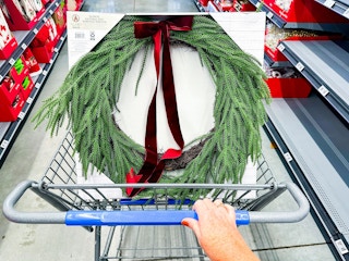 My Texas House Christmas Wreath in Walmart shopping cart