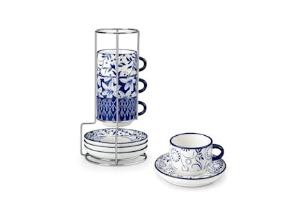 Espresso Cups and Saucers Set
