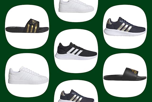 Huge Adidas at eBay: $17 Men's Slides, $21 Women's Sneakers, and More card image