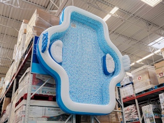 family size inflatable pool on display