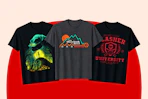 3 Halloween graphic tees for adults