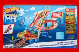 hot wheels roller coaster rally playset collage