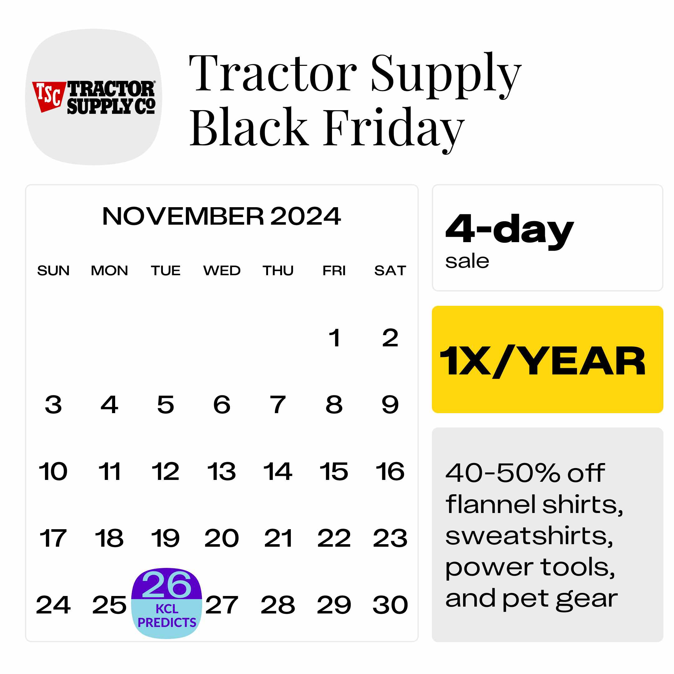 Tractor Supply Black Friday What To Expect in 2025 The Krazy Coupon Lady