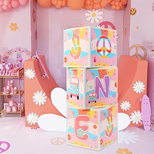 Groovy One Birthday Balloon Boxes