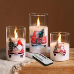 Christmas Glass Flameless Candles