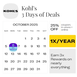 Kohl-s 3 Days of Deals — October 2025