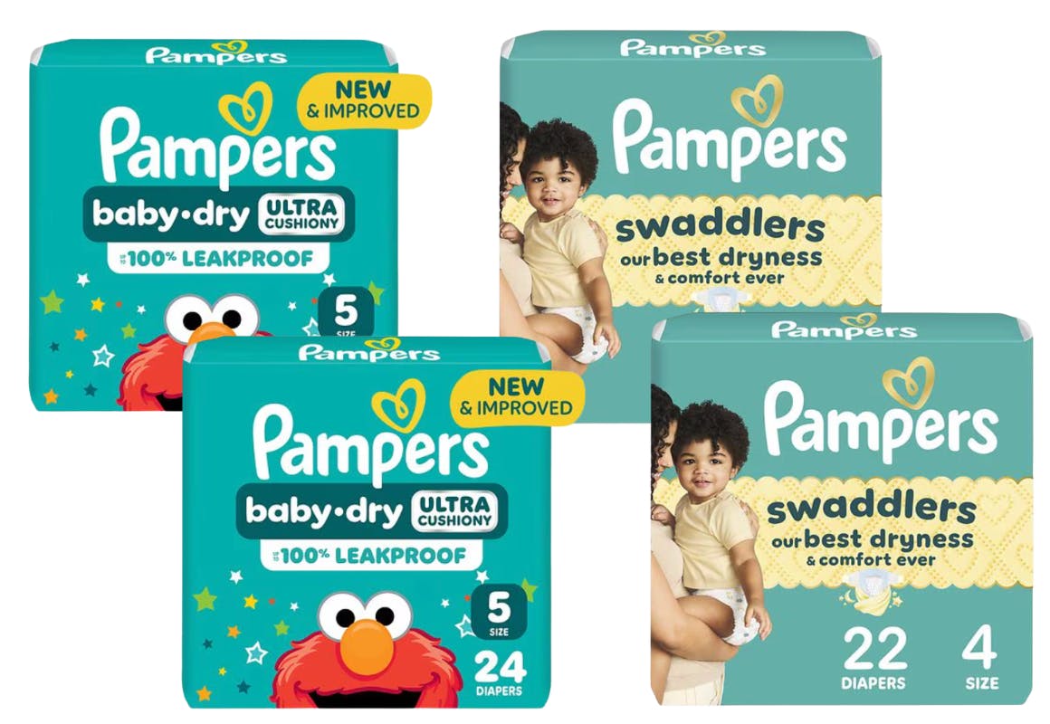 4 Pampers Diapers Packs