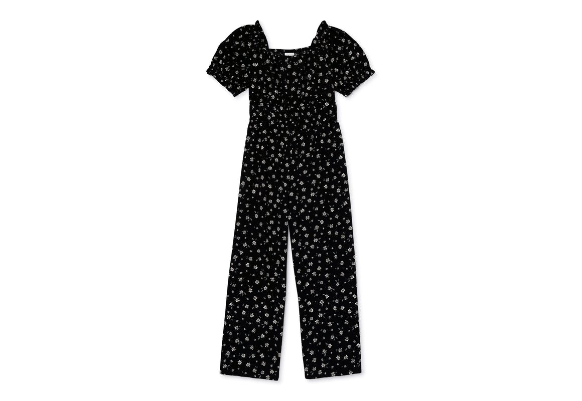 Wonder Nation Kids' Puff Sleeve Jumpsuit