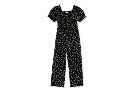 Wonder Nation Kids' Puff Sleeve Jumpsuit