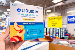 hand holding liquid iv drink mix