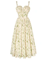 Women's Floral Corset Milkmaid Dress
