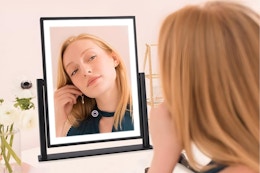 Lighted Makeup Mirror, as Low as $15 on Amazon card image