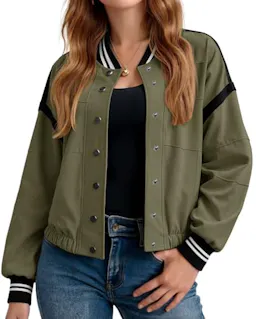 Women's Cropped Bomber Jacket