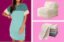 Women's dress, folding chair & towel set