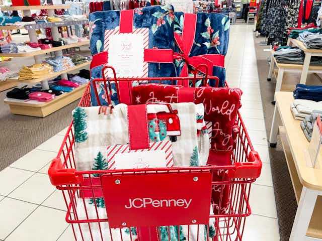 Throw Clearance at JCPenney: $8 Sherpa, $10 Disney, $23 Heated Throws card image