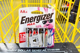 Energizer Max Batteries, Only $2 at Dollar General card image